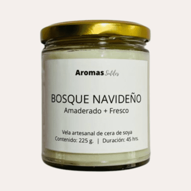 vela aromática de bosque