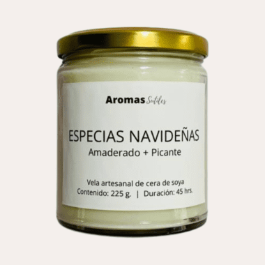 vela aromática de navidad