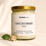 vela aromática de rosas