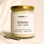 vela aromática de invierno (cedro y vainilla)