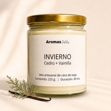 vela aromática de invierno (cedro y vainilla)