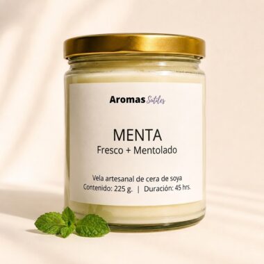 vela aromática de menta