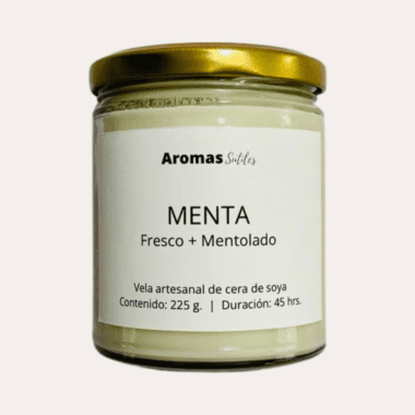 vela aromática de menta