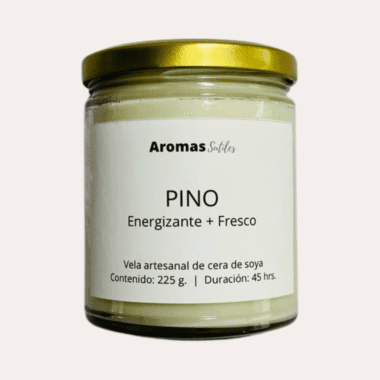 vela aromática de pino