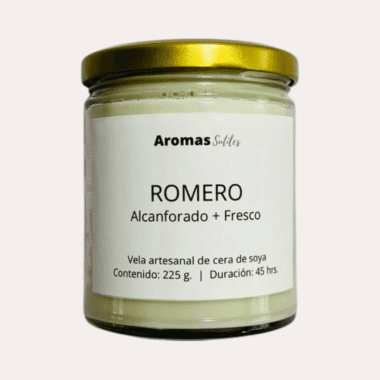 vela aromática de romero