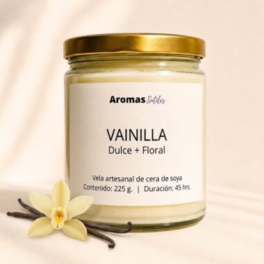 vela aromática de vainilla