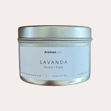 vela aromatica de lavanda